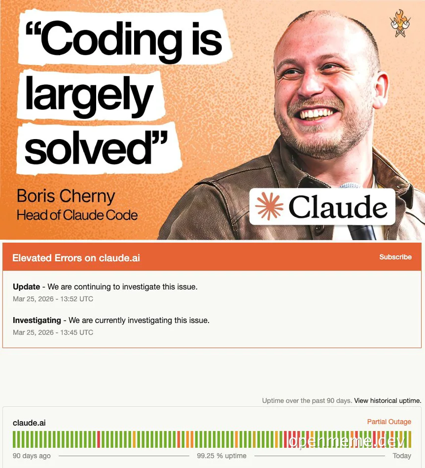 Boris Cherny Head of Claude Code smiling with text 'Coding is largely solved'