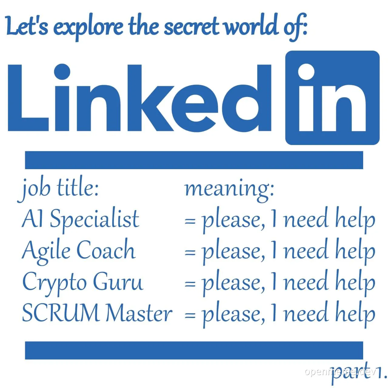LinkedIn job titles and their humorous meanings