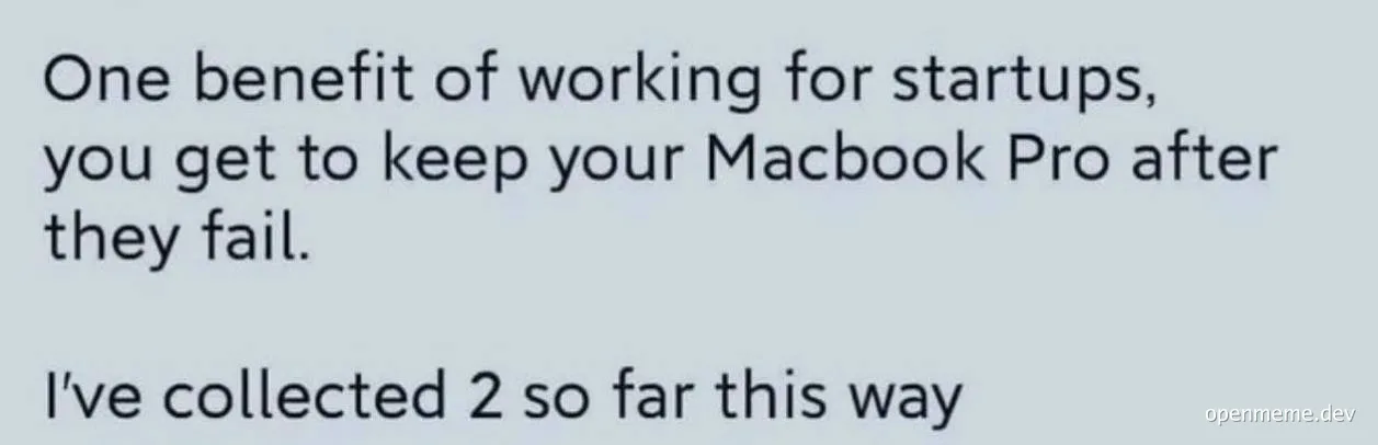 startup employee keeps macbook pros after company failures