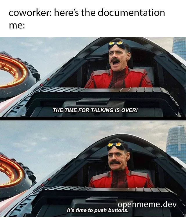 Freddie Mercury in a spaceship reacting to documentation