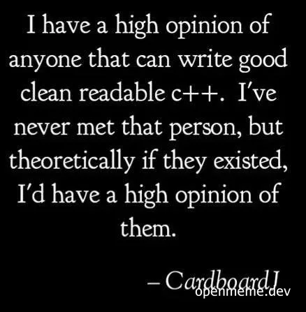Quote about writing clean C++ code