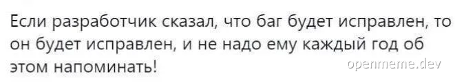 russian text about developer fixing bugs