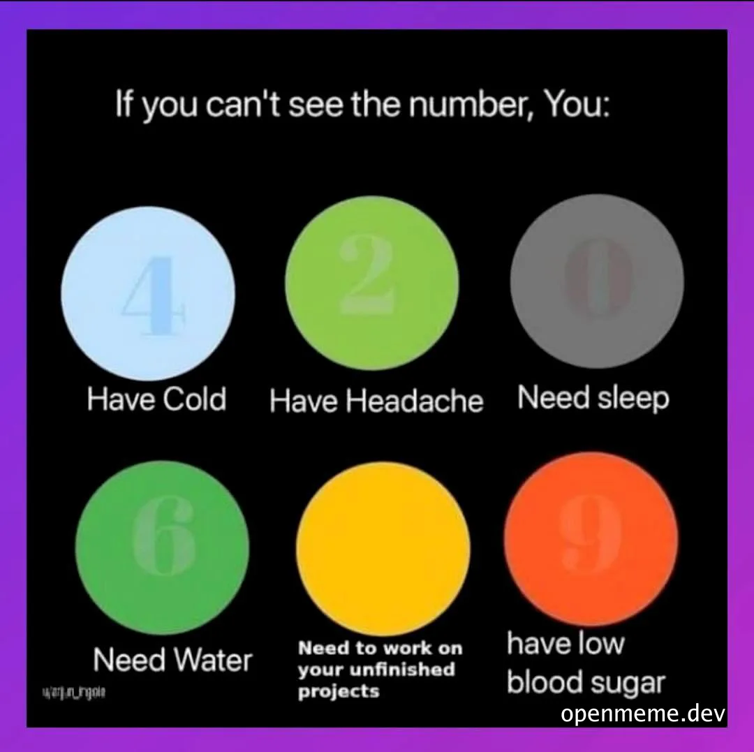 meme about seeing numbers and health