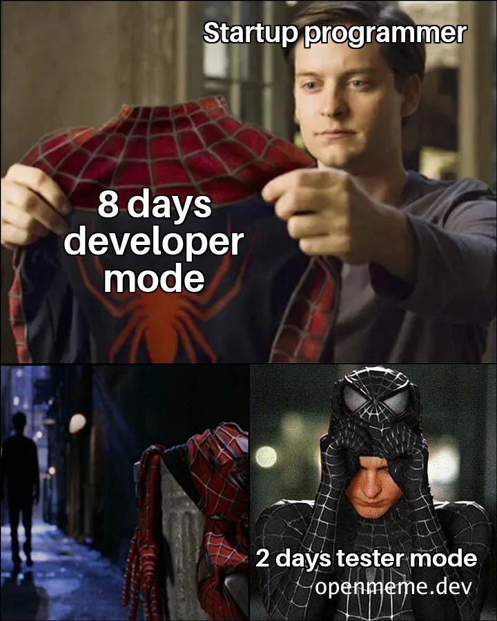 Spiderman reveals developer and tester mode