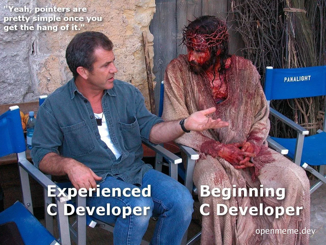 Experienced C Developer explains pointers to Beginning C Developer