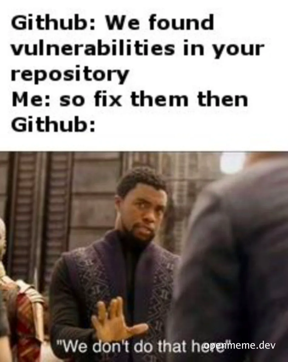 github vulnerability repository meme