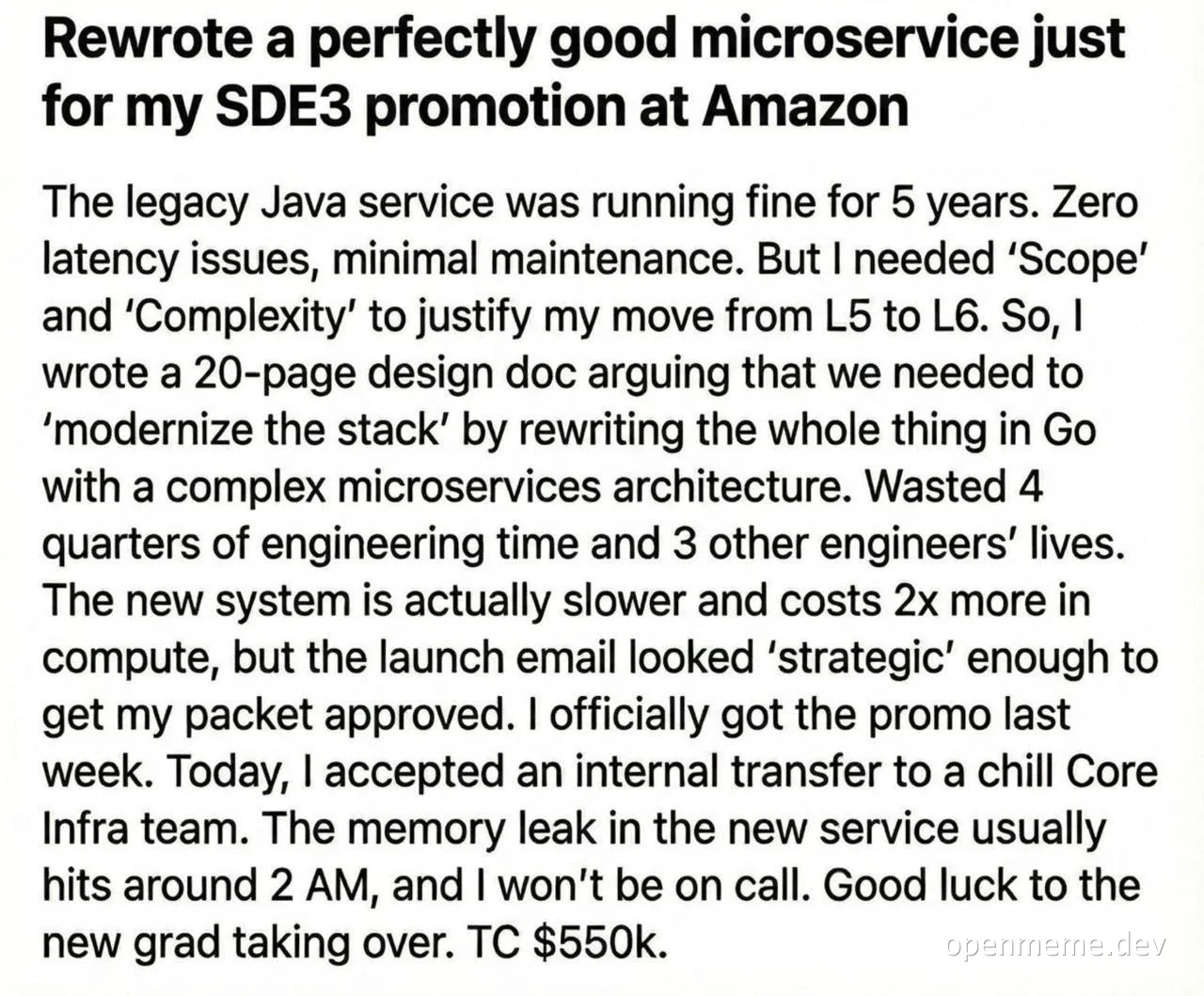 amazon sde3 promotion microservice rewrite