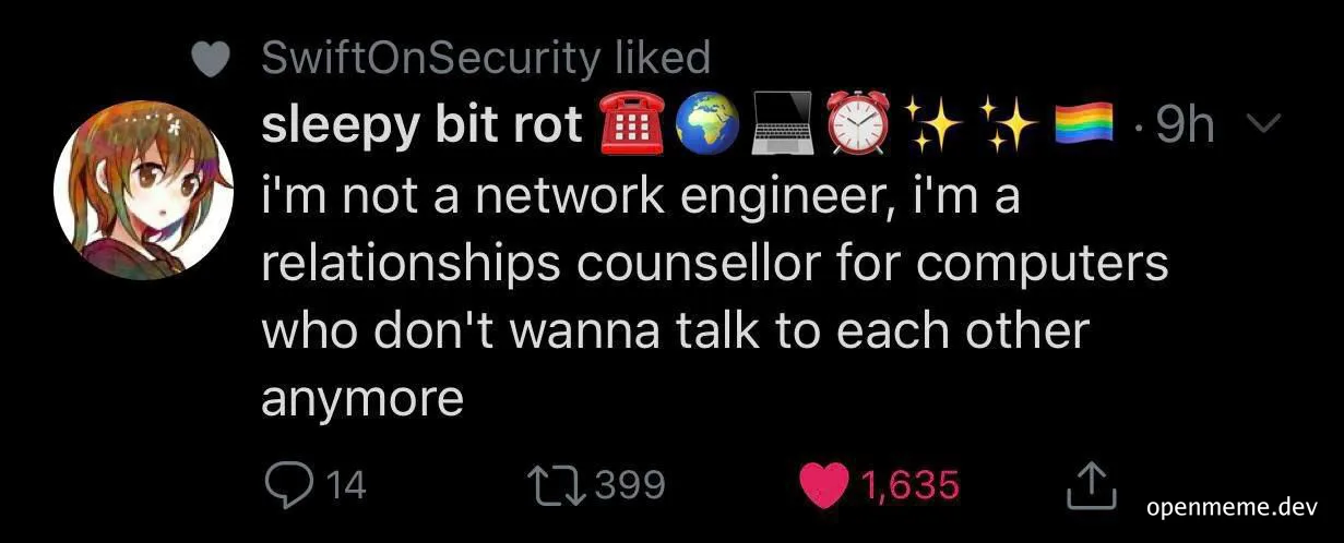 network engineer meme