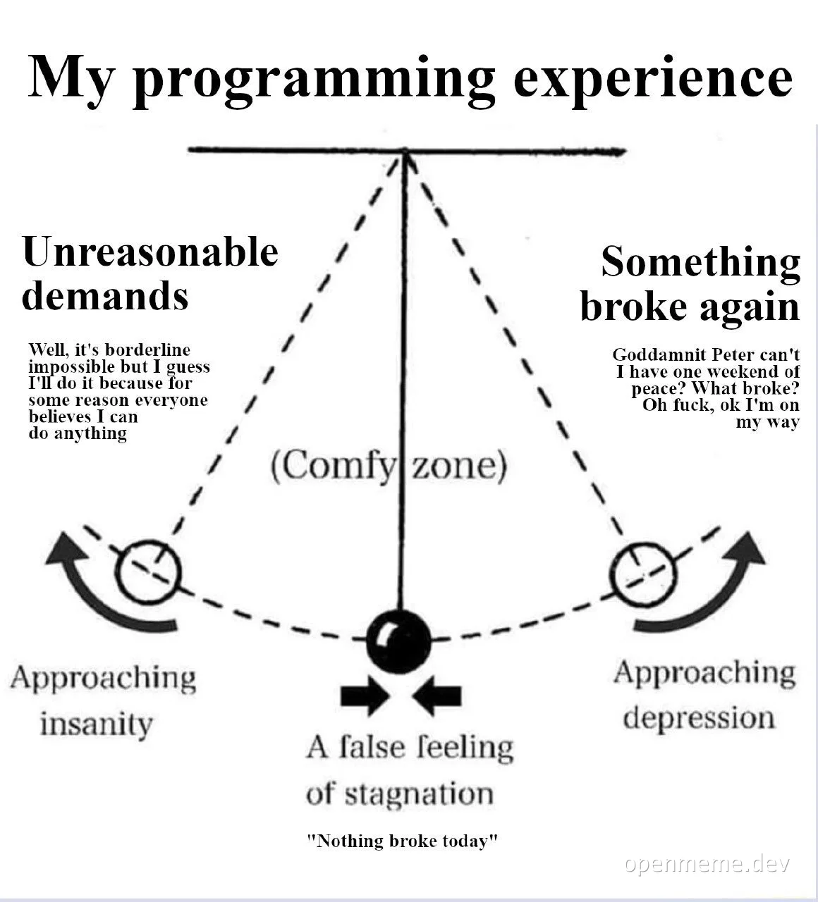 My programming experience meme