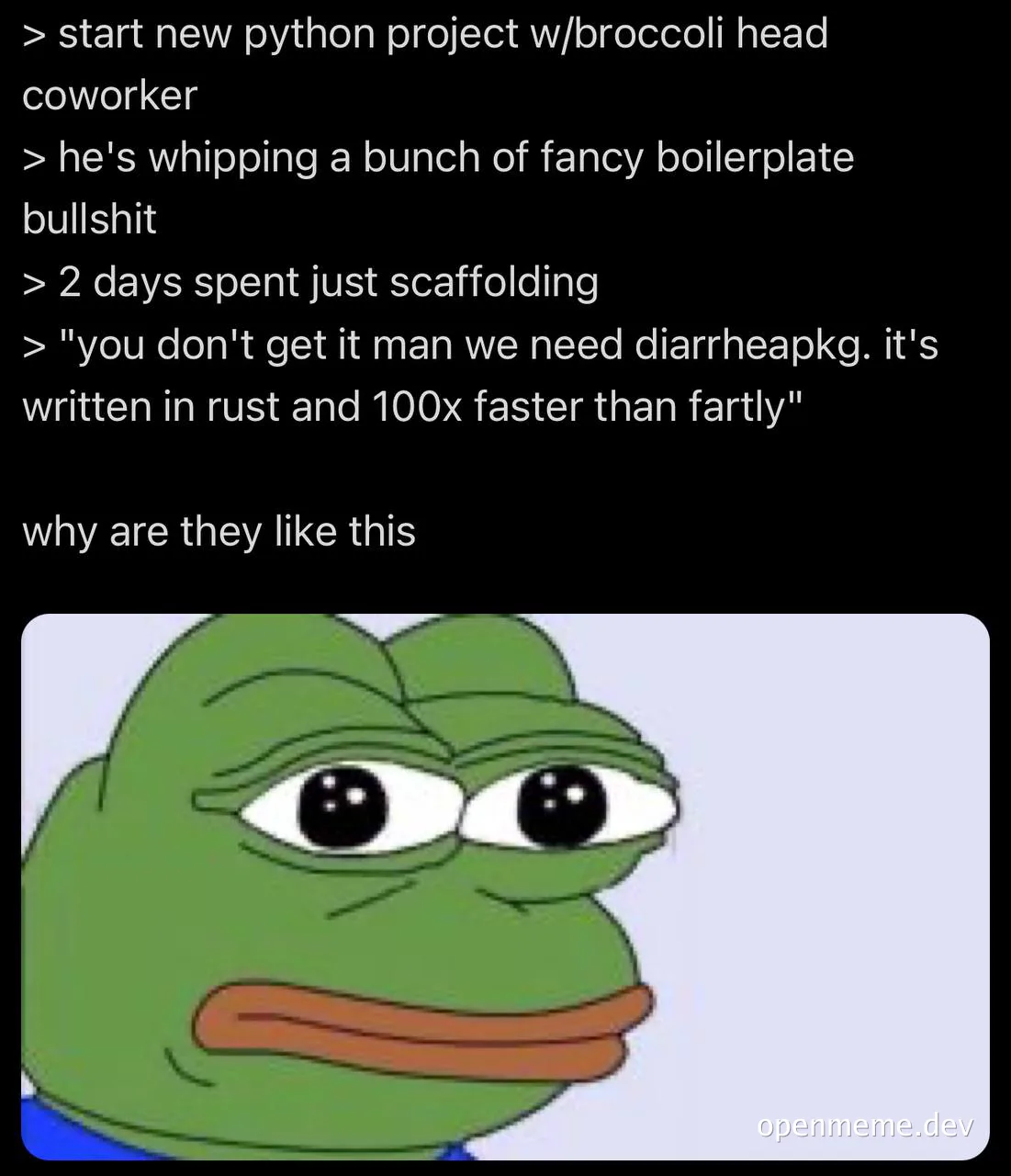 Pepe the Frog looking confused