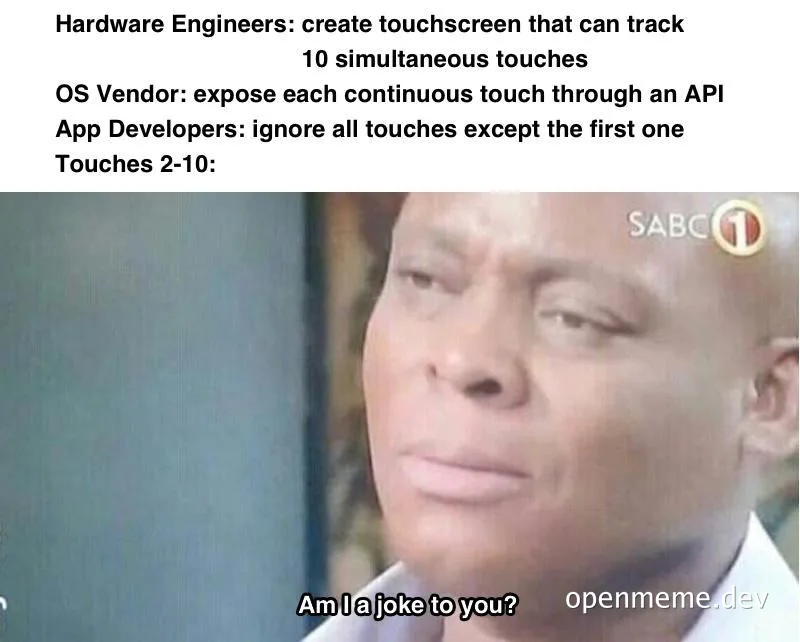 Am I a joke to you? confused man meme